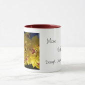 Mug Orchidées jaunes à la maman avec amour (Centre)