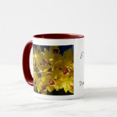 Mug Orchidées jaunes à la maman avec amour (Devant gauche)