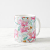 Mug Orchidées roses. (Devant droit)