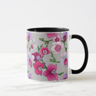 Mug Orchidées roses en fleur