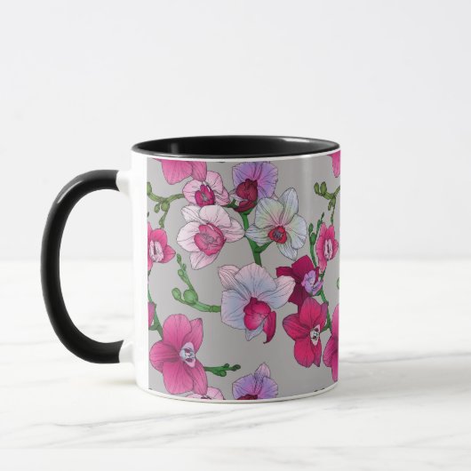 Mug Orchidées roses en fleur (Gauche)