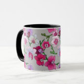 Mug Orchidées roses en fleur (Devant gauche)