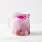 Mug Orchidées Roses “Joyeuses Pâques” (Devant gauche)