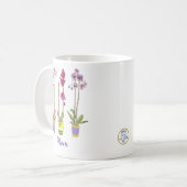 Mug Orchidées Violettes en Pot Personnalisées et Fanta (Devant gauche)