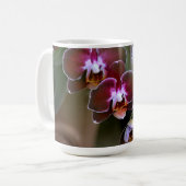 Mug Orchidées violettes exotiques Botaniques Florales (Devant gauche)