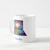 Mug Ordinateur gamers couleurs vives jeu station (Devant gauche)