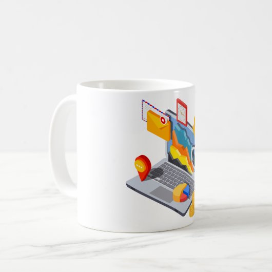 Mug Ordinateur portable (Devant gauche)
