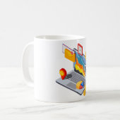 Mug Ordinateur portable d'analyse de données commercia (Devant gauche)