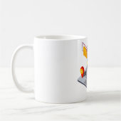 Mug Ordinateur portable d'analyse de données commercia (Gauche)