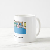 Mug Ordinateurs portables dans des couples de lit (Devant droit)
