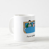 Mug Ordinateurs portables dans des couples de lit (Devant gauche)
