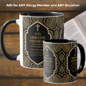 Mug Ordination Anniversaire Prêtre Pasteur Deacon Cler
