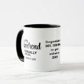 Mug Ordinations de pasteur personnalisées C'EST ACTUEL (Devant gauche)