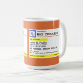 Mug Ordonnance de chocolat chaud personnalisée (Devant droit)