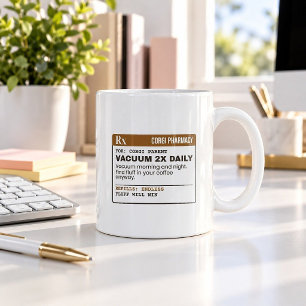 Mug Ordonnance : passer l'aspirateur deux fois par jou