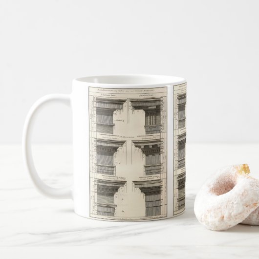 Mug Ordres d'Architecture, Entablements Anciens (Avec donut)