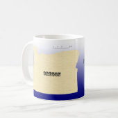 Mug - Oregon Carte avec la ville (Devant gauche)