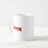 Mug Oregon Christmas Santa Hat Retro Throwback Souveni (Devant gauche)