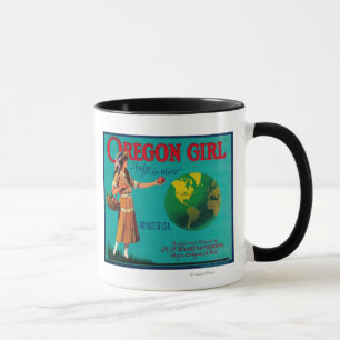 Mug Oregon Girl Apple Crate LabelElgin, OU