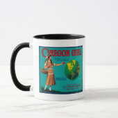 Mug Oregon Girl Apple Crate LabelElgin, OU (Gauche)