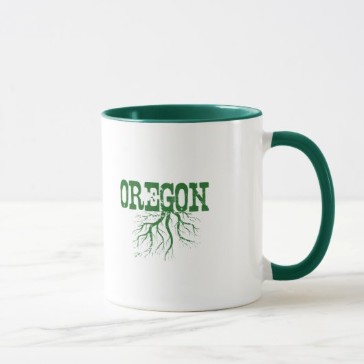 Mug Oregon Roots Green Word Art (Droite)