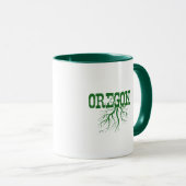 Mug Oregon Roots Green Word Art (Devant droit)