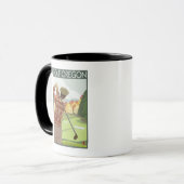 Mug OregonGolf Scène Vintage voyage Poster (Devant gauche)