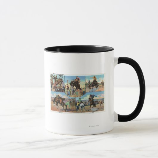 Mug OregonVue panoramique de Rodeo Bronco Busters (Droite)