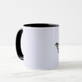 Mug Oreille effondant l'illustration noire de chien de (Devant gauche)