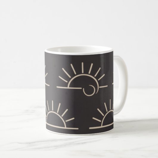 Mug Oreiller Black Sun | Moderne (Devant droit)