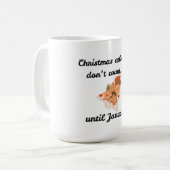 Mug Oreiller blanc en coton de Noël sarcastique (Devant gauche)