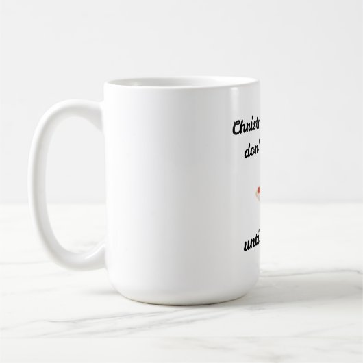 Mug Oreiller blanc en coton de Noël sarcastique (Gauche)