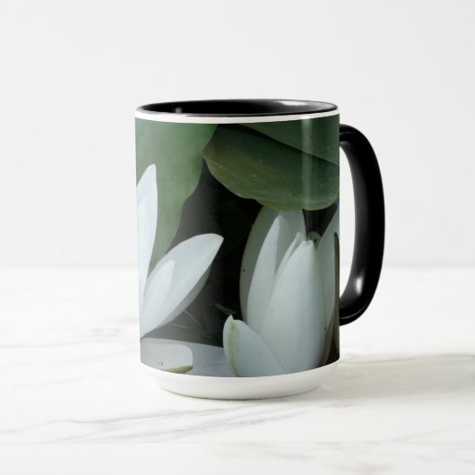 Mug Oreiller blanc Lotus Thlow (Devant droit)