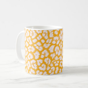 Mug Oreiller décoratif blanc jaune imprimé léopard abs