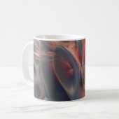 Mug Oreiller jeté à texture de marbre abstrait gris (Devant gauche)