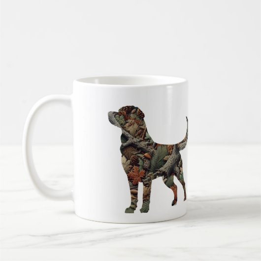 Mug Oreillers à lancer Labrador avec Camouflage (Gauche)