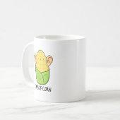 Mug Oreilles De Maïs Amusant Pun De Maïs (Devant gauche)