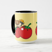 Mug Organic lover Sparrow Eating Red Tomato (Devant gauche)