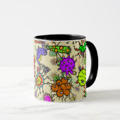 Mug Organismes microscopiques drôles de laboratoire (Devant droit)