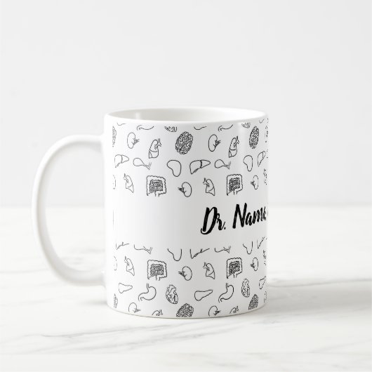 Mug Organs du médecin personnalisé (Gauche)
