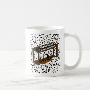 Mug Orgue De Jazz Avec Notes Musicales, Musicien Organ