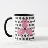 Mug Oriental Gris rose Trois Oies Japon Mon Art (Gauche)