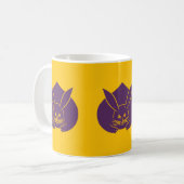 Mug Oriental Jaune violet Japon Rabbit Mon Vector Art (Devant gauche)