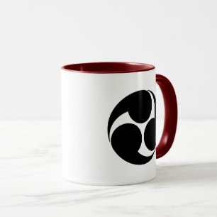 Mug Oriental Noir Blanc Kobayakawa Japon Mon Art