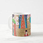 Mug Orientale fille en retro costumejapanese, chinois, (Devant gauche)