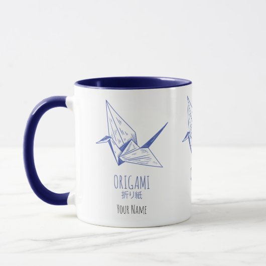 Mug Origami Art japonais Pliage Art Retro Grane (Gauche)