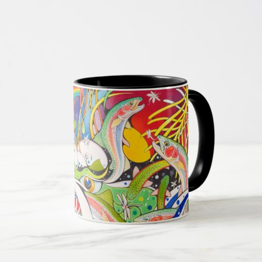 Mug Original "d'arcs-en-ciel de piscine de Plung" par (Devant droit)