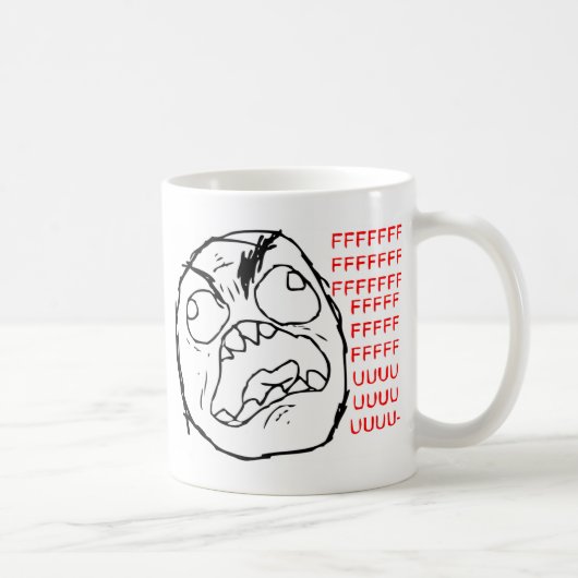Mug Original de visage de rage (Droite)