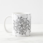 Mug Original Peint à la main noir & blanc (Gauche)