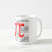 Mug Original red number pi day mathematical symbol (Devant droit)